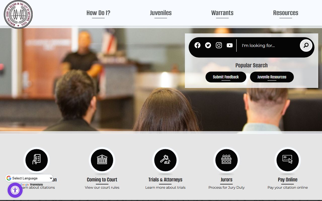 Baytown Police Department and Municipal Court bench warrants information