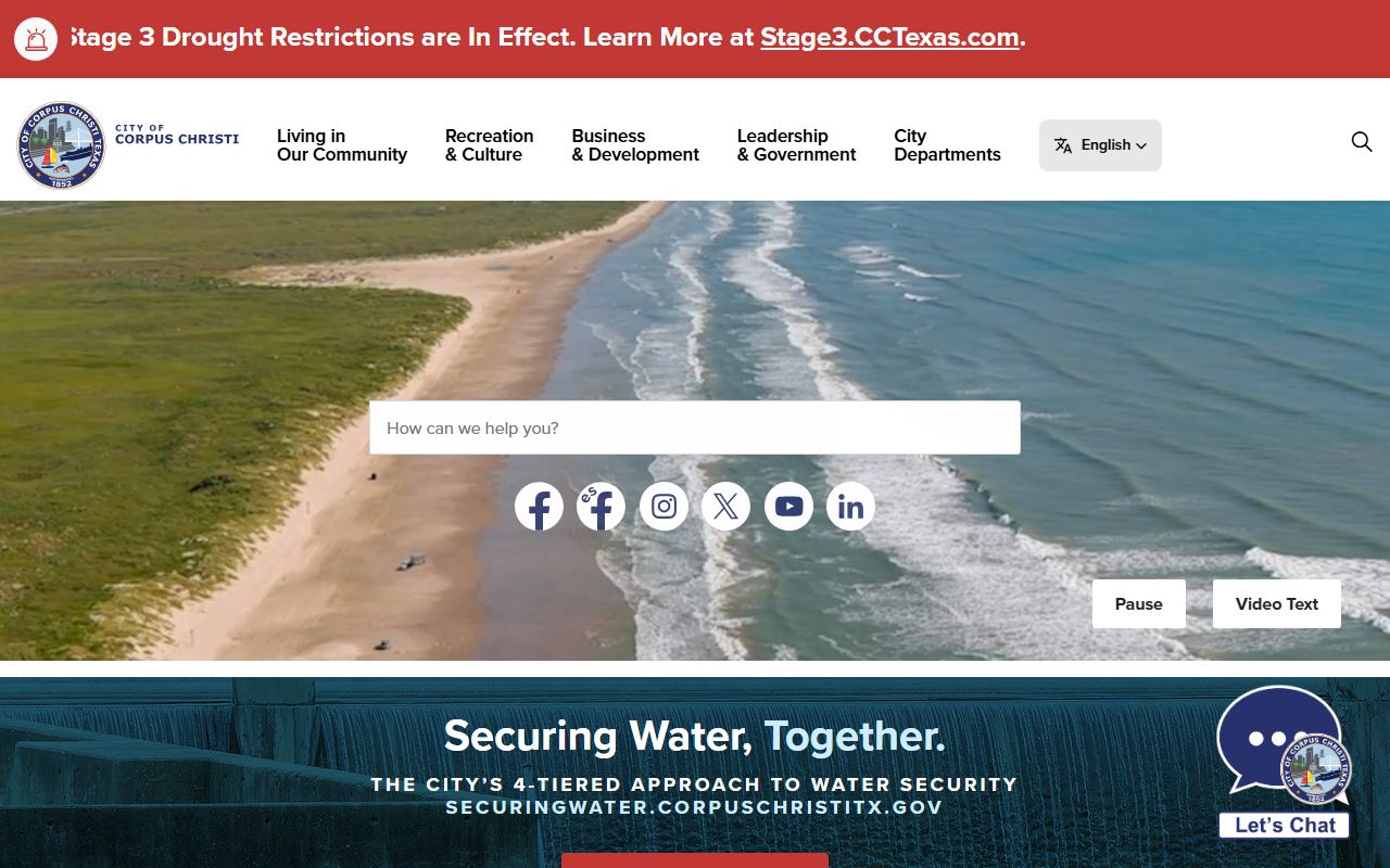 Corpus Christi municipal court website for bench warrant searches