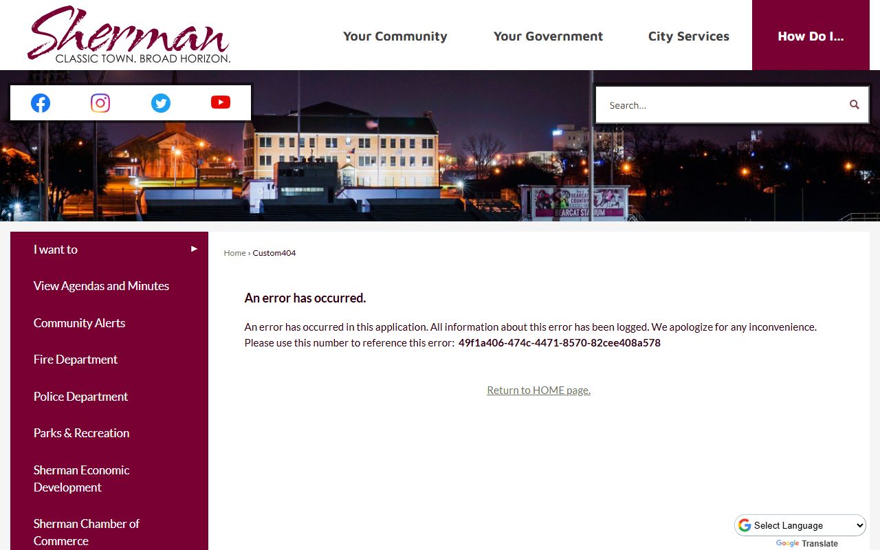 Georgetown Police Department bench warrants information page