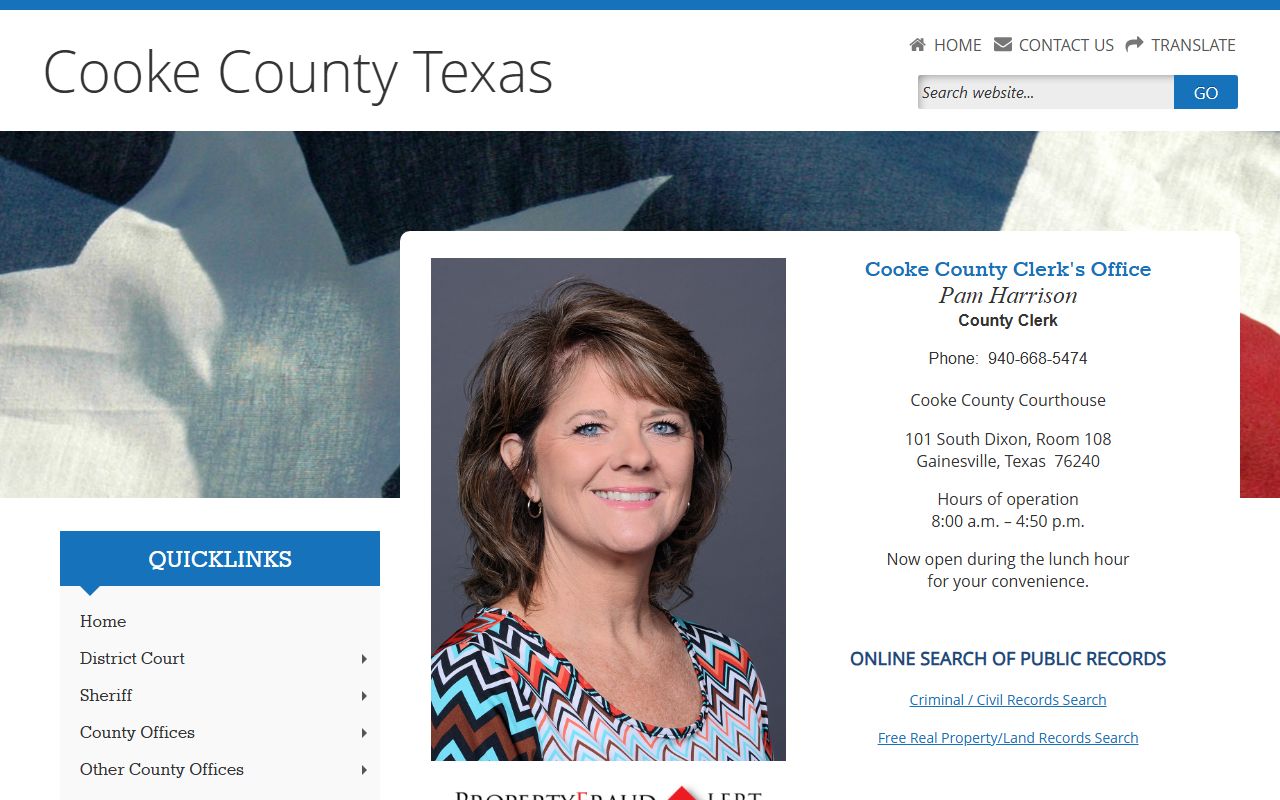 Cooke County Sheriff's Office bench warrants resource