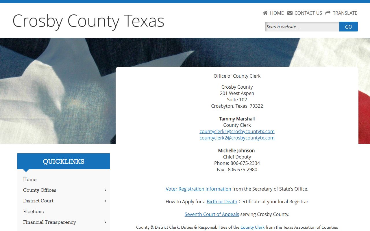 Crosby County bench warrants search resource