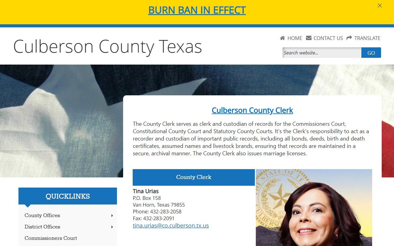 Culberson County bench warrants search resource