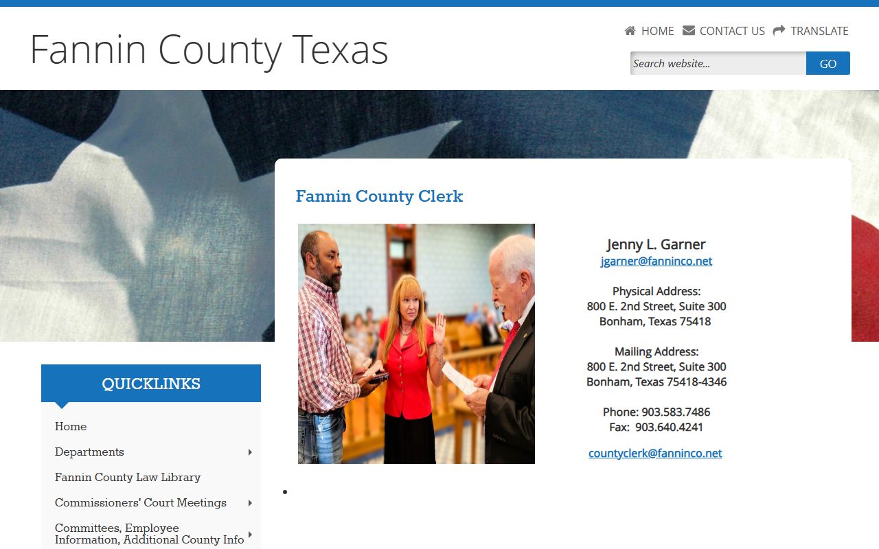 Fannin County bench warrants and court records search portal