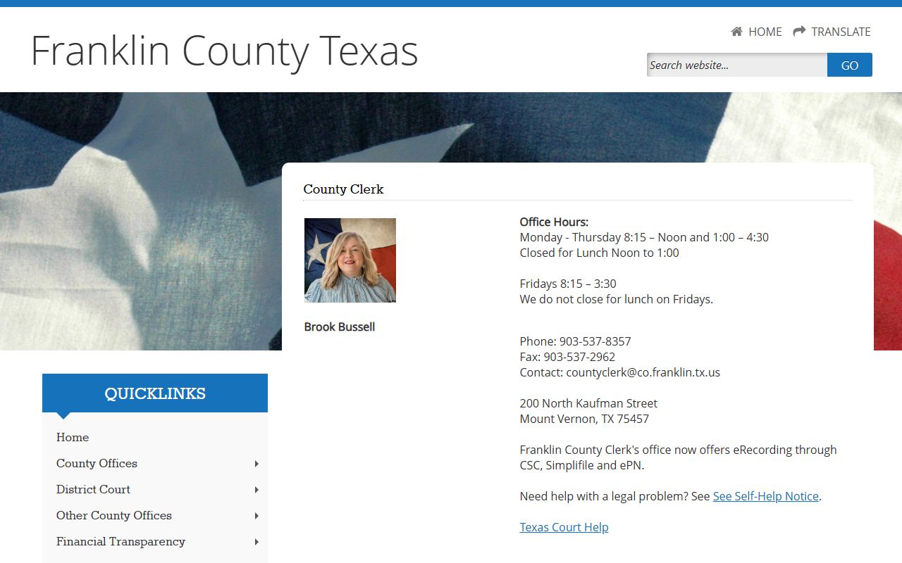 Franklin County bench warrants and court records search portal