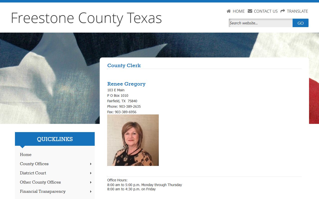 Freestone County bench warrants search resource