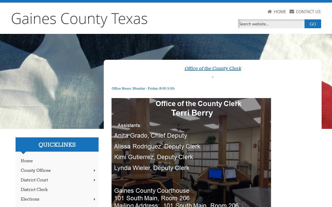 Gaines County bench warrants search resource