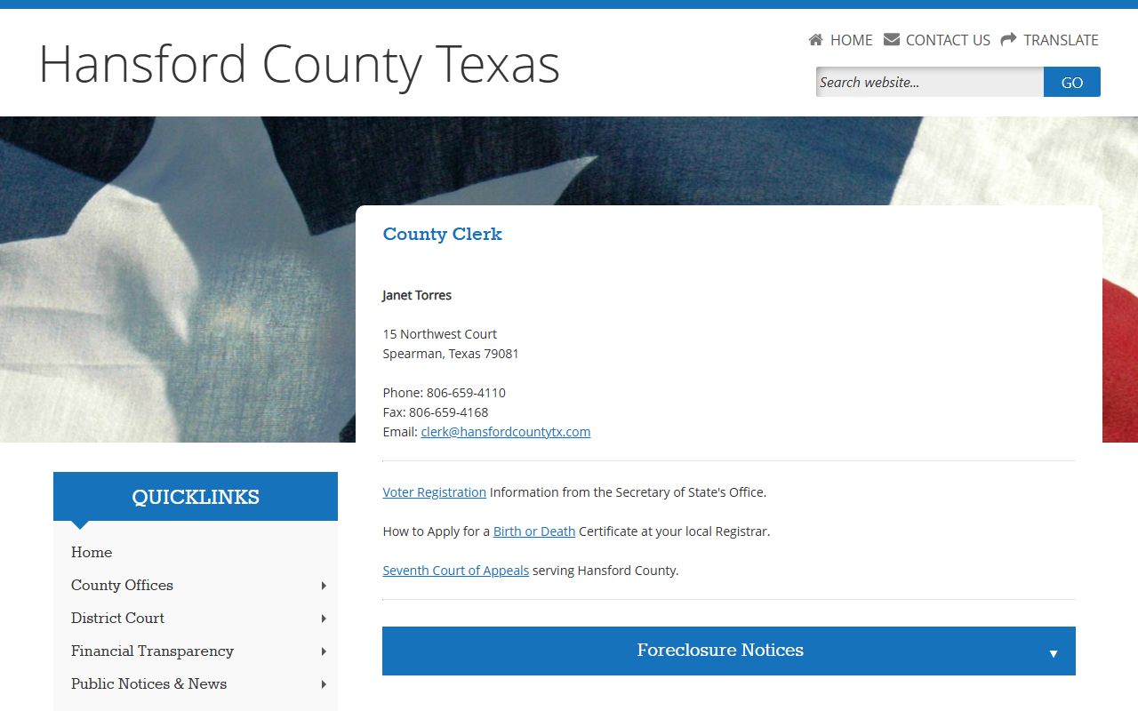 Hansford County bench warrants search resource