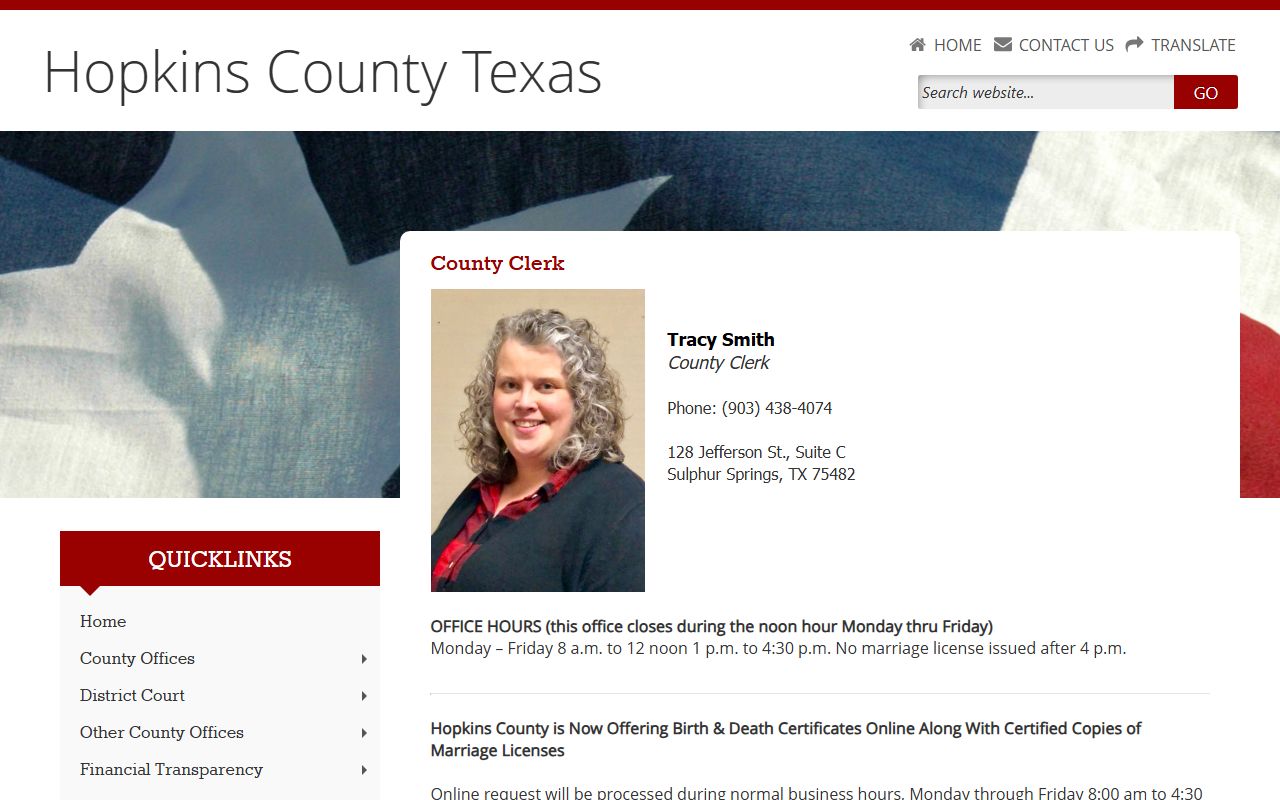 Hopkins County bench warrants search resource