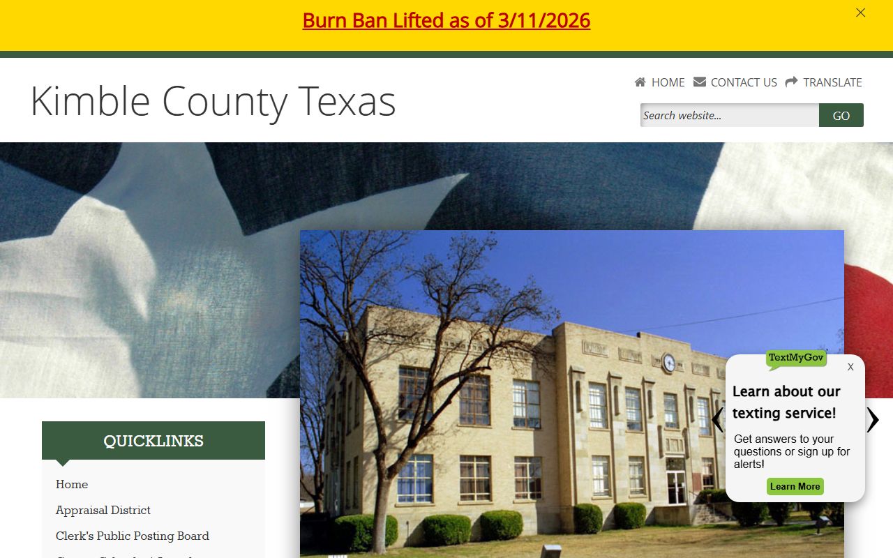 Kimble County bench warrants search resource for county sheriff office