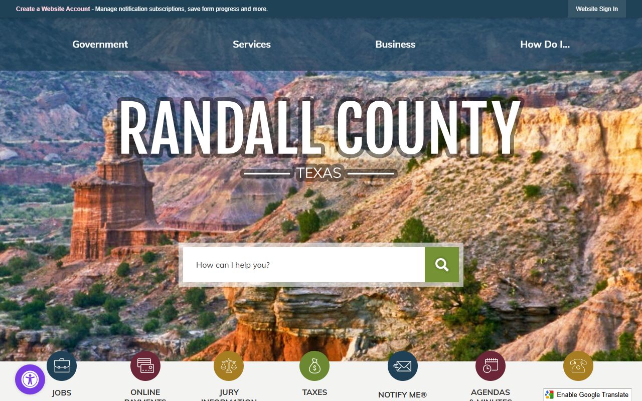 Randall County bench warrants search resource